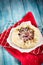 Christmas fig galette with cream cheese and honey