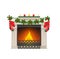 Christmas fireplace with socks, home fire place