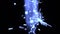 Christmas fireworks: Close up sparkler, blue, 600fps super slowmotion