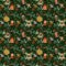 Christmas floral watercolor seamless pattern