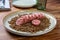 Christmas food cotechino and lentils