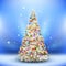 Christmas Frost fir tree on light blue. EPS 10