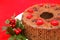 Christmas Fruitcake Closeup
