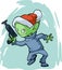 Christmas funny alien