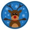 Christmas funny deer flat design