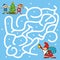 Christmas game for kids, labyrinth