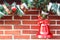 Christmas Garland on Brick