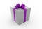 Christmas gift box gray purple