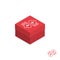 Christmas gift box isometric icon.