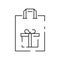 Christmas Gift line icon. Linear simple web icons such as discount coupons, buy and send gift vector stroke. Shopping
