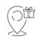 Christmas Gift line icon. Linear simple web icons such as discount coupons, buy and send gift vector stroke. Shopping