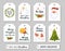 Christmas gift tags with cute elements