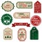 Christmas gift tags, gift tags, tag template, label shapes