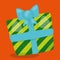 Christmas Giftbox Blue Ribbon 04