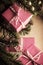 Christmas Gifts in Pink Wrapping