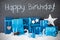 Christmas Gifts, Snow, Text Happy Birthday