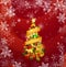 Christmas gifts snowflakes background