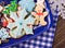 Christmas gingerbread cookies on a plate