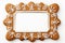 Christmas gingerbread frame with white frosted design