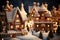 Christmas gingerbread house Magical fairy tale castle in snowy winter of sugary dreams