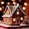 christmas gingerbread house, traditional seasonal baked decoration