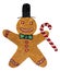 Christmas gingerbread man with bowler