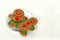 Christmas Gingerbread Man and Woman on Plate Isola