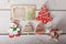 Christmas gingerbread painted icing and vintage handmade toys