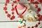 Christmas gingerbread painted icing and vintage handmade toys