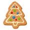 Christmas gingerbread sweet holiday dessert and bakery icon