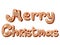 Christmas gingerbread text letters sign isolated