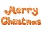 Christmas gingerbread text letters sign isolated