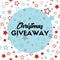 Christmas giveaway. Banner template for blogs