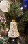 Christmas glass bell ornament