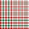 Christmas glen fabric. Red, green, white tartan textured check plaid for tablecloth or other modern New Year winter textile.