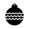 Christmas globe glyph vector icon