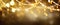 Christmas Gold glowing Background. Golden Holiday Abstract Glitter Defocused Backdrop With Blinking Stars and garlands