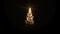 Christmas gold lights tree with alpha looped for decoration or overlay