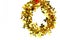 Christmas gold tinsel decoration