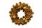 Christmas gold wreath. New Year. Isolated.