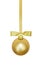 Christmas golden bauble and ribbon