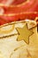 Christmas golden decoration with gold star