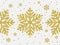Christmas golden glittering snowflake decoration of gold glitter light shine