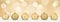 Christmas golden gold balls banner decoration background copyspa