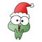 christmas gradient cartoon of kawaii frog