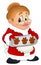 Christmas Granny Lady - Cartoon Character - Vector Illustration