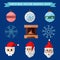 Christmas Graphic Illustration Package Symbols Set Vector