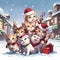 christmas graphics kittens in santa hats