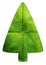 Christmas green tree recycled papercraft