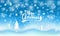 Christmas greeting background banner template with snowflakes rainy. Beautiful winter wallpaper backdrop for wintry season